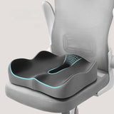 grey+black **Waist Support and Seat Cushion Combo: Scientifically Supports the Back, Breathable and Pressure-Relieving, Comfortable for 8 Hours of Sitting** - Front View