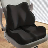 grey+black **Waist Support and Seat Cushion Combo: Scientifically Supports the Back, Breathable and Pressure-Relieving, Comfortable for 8 Hours of Sitting** - Extra Image