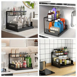 Not Designed for Design, But Designed for Life: Heavy-Duty Metal Frame Holds 50 lbs, Honeycomb Grid Prevents Water Accumulation, Non-Slip Upgraded Suction Cups for Stable Multi-Scenario Storage(Black)
