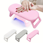 Grey Dual-Use Hand Pillow: Combines Manicure Support and Portable Folding, Ergonomic Design, Suitable for Multiple Scenarios, Providing Comfort Anytime