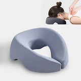 BLUE Soft O-shaped/U-shaped Face Pillow for Beauty Salons/Spa Massage, Ergonomic Face Pillow, Multi-functional Suitable for Adult Facial Care and Relaxation, Multi-functional Neck and Face Support Comfort Face Pillow