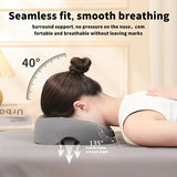 Navy blue Soft O-shaped/U-shaped Face Pillow for Beauty Salons/Spa Massage, Ergonomic Face Pillow, Multi-functional Suitable for Adult Facial Care and Relaxation, Multi-functional Neck and Face Support Comfort Face Pillow - Front View