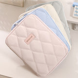 **BEENLOVE Tablet Storage Bag: 180° Full-Open Independent Compartment, Shockproof & Portable, Multifunctional Design**(Pink) - Rear View