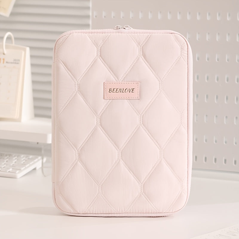 (blue)**BEENLOVE Tablet Storage Bag: 180° Full-Open Independent Compartment, Shockproof & Portable, Multifunctional Design**