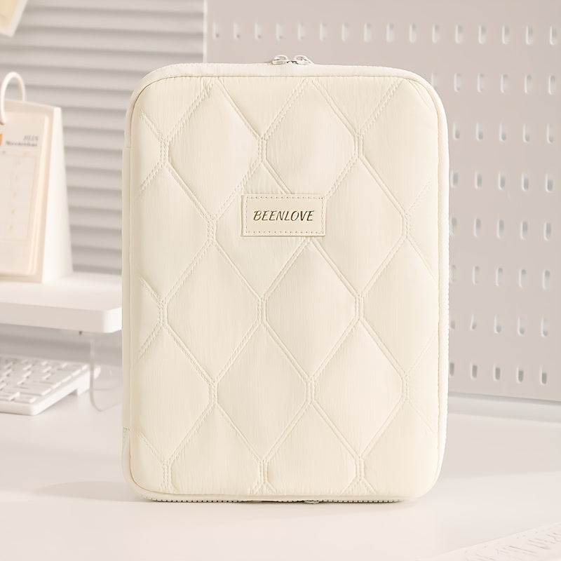 (grey)**BEENLOVE Tablet Storage Bag: 180° Full-Open Independent Compartment, Shockproof & Portable, Multifunctional Design**