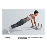 (WHITE)Three-in-One Training Board: Push-Ups, Planks & Resistance Band Workouts — Your All-in-One Home Fitness Solution - Top-Down View
