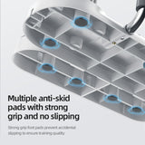 BLACK Three-in-One Training Board: Push-Ups, Planks & Resistance Band Workouts — Your All-in-One Home Fitness Solution - Side View