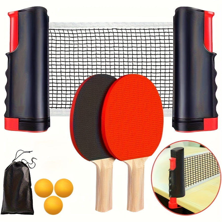 Easy-to-Install Durable Racket: 3-Step Assembly, 5-Layer Composite Wood, Ergonomic Non-Slip Grip for Long-Lasting Comfortable Sports Experience