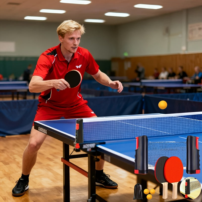 Easy-to-Install Durable Racket: 3-Step Assembly, 5-Layer Composite Wood, Ergonomic Non-Slip Grip for Long-Lasting Comfortable Sports Experience