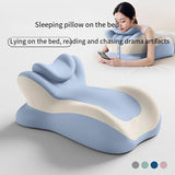 Bed Stomach-Sleep Pillow - Multi-functional Prone Position Pillow for Stomach Sleeping, Phone Use, Reading, Couples Fun Play, Intimacy Aid for Couples, Bed Hip Elevation Tool, Pā Pā Pillow（PINK） - Front View