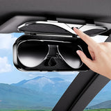 Car Travel Three-Piece Set: Push-Open Eyeglass Case, Universal Storage Case, and Secure Organizer—Complete On-the-Go Storage, Peace of Mind Every Journey(Grey) - Side View