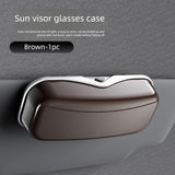 Car Travel Three-Piece Set: Push-Open Eyeglass Case, Universal Storage Case, and Secure Organizer—Complete On-the-Go Storage, Peace of Mind Every Journey(Grey)