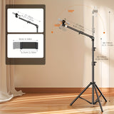 **Multi-Angle Flexible Shooting Stand: Your All-in-One Portable Assistant for Stable HD Live Streaming and Content Creation** - Rear View