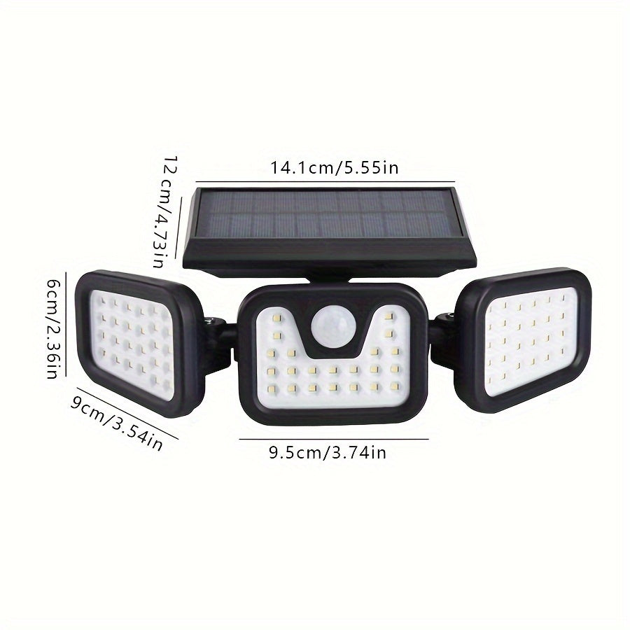 74 LED Solar Motion Sensor Light, 3 Brightness Modes Outdoor Wall Light, Suitable for Front Door, Yard, Garage, Patio