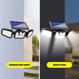 74 LED Solar Motion Sensor Light, 3 Brightness Modes Outdoor Wall Light, Suitable for Front Door, Yard, Garage, Patio - Low Angle
