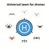 **Drone Quick-Fold Landing Pad + UV-Resistant Storage Bag Combo | Dual-Sided Takeoff/Landing, UV Protection & Shockproof, Ready-to-Go for Outdoor Aerial Photography, a Lightweight Protection System Designed for Pilots**（Yellow)） - Top-Down View