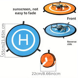 **Drone Quick-Fold Landing Pad + UV-Resistant Storage Bag Combo | Dual-Sided Takeoff/Landing, UV Protection & Shockproof, Ready-to-Go for Outdoor Aerial Photography, a Lightweight Protection System Designed for Pilots**（Yellow)） - Rear View