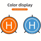 **Drone Quick-Fold Landing Pad + UV-Resistant Storage Bag Combo | Dual-Sided Takeoff/Landing, UV Protection & Shockproof, Ready-to-Go for Outdoor Aerial Photography, a Lightweight Protection System Designed for Pilots**（Yellow)） - Close-Up Angle