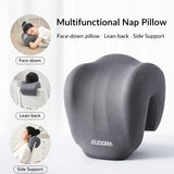 Ergonomic Multi-functional Nap Pillow - Desk Rest Pillow with Neck/Side Support, Memory Foam Cushion for Office, Home & Travel(GRAY) - Side View