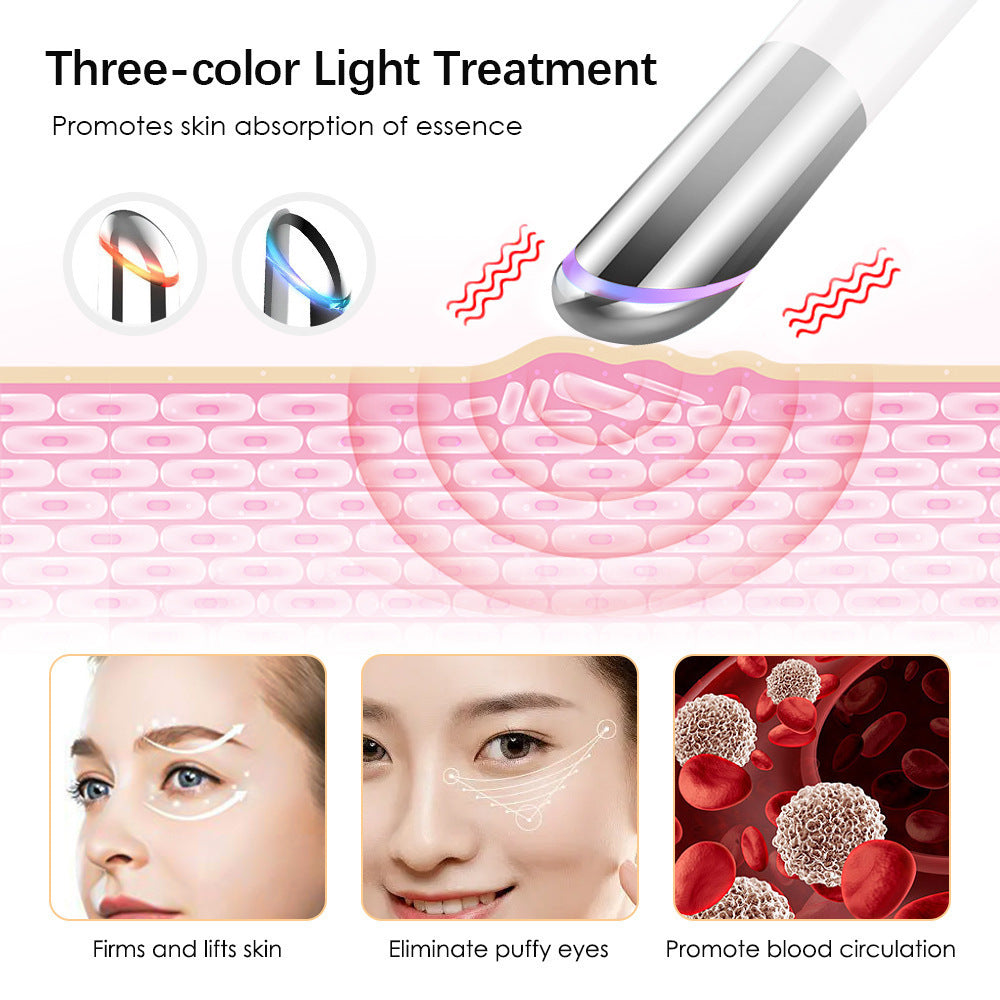 Blue Light Eye Beauty Device｜Four Core Functions in One Device: Blue Light Disinfection and Sterilization, High-Frequency Vibration Massage, Reduction of Oil Secretion, Lightening of Eye Bags and Dark Circles
