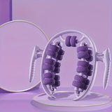Purple 3D Water-Drop & 26-Wheel Yoga Massage Roller: Deep Muscle Relaxation and Body Shaping in One Portable Tool