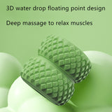 Purple 3D Water-Drop & 26-Wheel Yoga Massage Roller: Deep Muscle Relaxation and Body Shaping in One Portable Tool - Rear View