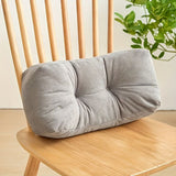 haze blue**Cloud-Touch Chenille Multi-Function Lumbar Pillow: Supports Long-Hour Sitting, Removable & Washable Design, Gently Releases Pressure Every Day Like a Cloud** - Low Angle