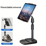 **Telescopic Rotating Live Stream Tripod: Adjustable Height, Multi-Angle Shooting, Stable and Portable** - Side View