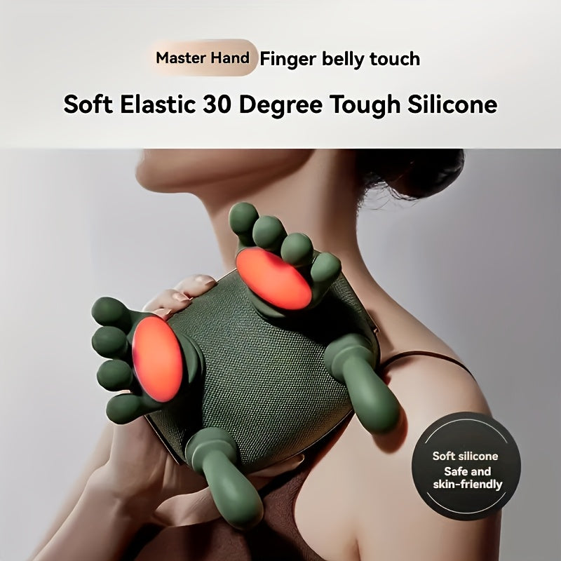 New Heating Massage Gun 1kg Lightweight Design Palm Warm Compress Multi Dimensional Massage Experience Say Goodbye to Single Vibration and Heavy Feel of Old Model