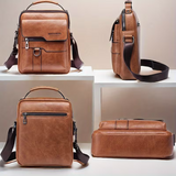 Men's retro crossbody Bag (brown) : High quality with multiple compartments, practical and versatile. It is the top choice for Father's Day, Valentine's Day and Christmas gifts - Front View