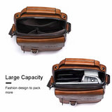 Men's retro crossbody Bag (brown) : High quality with multiple compartments, practical and versatile. It is the top choice for Father's Day, Valentine's Day and Christmas gifts - 45-Degree Angle