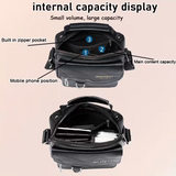 Men's retro crossbody bag (black) : High quality with multiple compartments, practical and versatile. It is the top choice for Father's Day, Valentine's Day and Christmas gifts