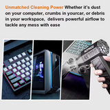 Car wireless snow blower: 130,000 RPM high-speed turbine, 4 adjustable wind speeds, Type-C charging dust removal pneumatic tool, suitable for cleaning both inside and outside the vehicle, snow removal, and crevice dust removal - 45-Degree Angle