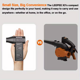 Wireless turbojet dust collector, 130,000 RPM power, lightweight ABS jet hair dryer, a multi-scenario cleaning tool for home, office, car and camping - Low Angle