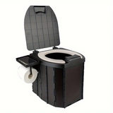 Portable folding toilets with PU seat cushions and portable toilets with covers, suitable for RVS, cars, camping and hiking - Extra Image