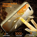iPhone 15 Pro Max - 4-pack Full-screen Privacy Steel-Clad Glass Film - Top-Down View