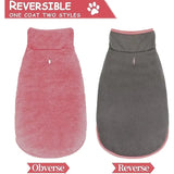 Double-sided fleece windproof and warm dog winter coat (pink/XXXL) Snow dog jacket vest, large and medium-sized pet dog clothing