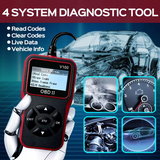 Automobile OBD2 Fault Diagnosis Instrument, engine fault code Reader, suitable for all OBD II models in 1996+, plug-and-play vehicle condition detection tool, a practical car gift for your boyfriend or father - Front View