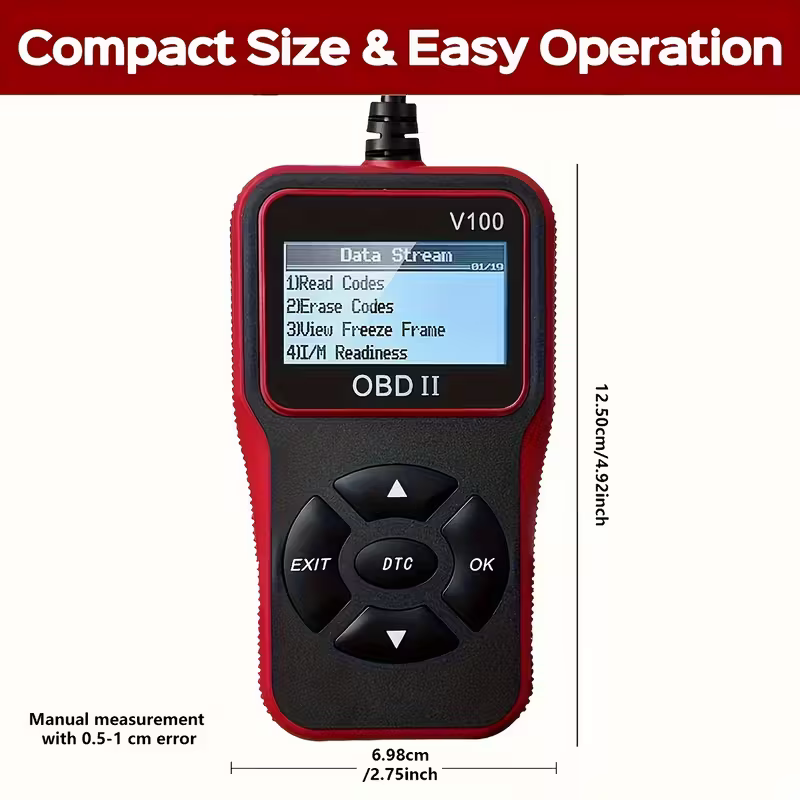 Automobile OBD2 Fault Diagnosis Instrument, engine fault code Reader, suitable for all OBD II models in 1996+, plug-and-play vehicle condition detection tool, a practical car gift for your boyfriend or father