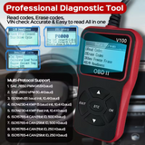 Automobile OBD2 Fault Diagnosis Instrument, engine fault code Reader, suitable for all OBD II models in 1996+, plug-and-play vehicle condition detection tool, a practical car gift for your boyfriend or father - Rear View