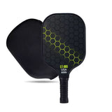 2 rackets, 4 balls, Pidike racket set (yellow), fiberglass graphite Pidike racket set, ball equipment including balls, bags, accessories, rackets, suitable for beginners and professionals - Close-Up Angle
