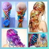 10-color washable temporary hair dye powder set! Safe and non-damaging to hair! Powder comb design! Creative styling products for girls - 45-Degree Angle