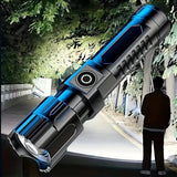 1 USB rechargeable flashlight, ultra-bright LED handheld outdoor emergency light, with telescopic zoom, wide beam, 1800mAh lithium battery, 150 lumens, suitable for camping, hiking, exploration and daily use, camping flashlight - Extra Image