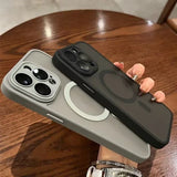 iPhone 13 Pro - High-end Magnetic Silicone Protective Case | Matte Semi-transparent Design | Anti-drop and Anti-scuff | Strong Magnetic Adhesion | Lightweight and Comfortable Feel - 45-Degree Angle