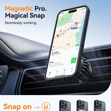 iPhone 16 Pro Max - High-end Magnetic Silicone Protective Case | Matte Semi-transparent Design | Anti-drop and Anti-scuff | Strong Magnetic Adhesion | Lightweight and Comfortable Feel - Rear View