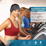 The dual-purpose wireless headphones for sleep and exercise feature a headband design that is light, thin and soft, providing a comfortable fit without pressing on the ears - Front View