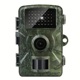 Hiking and hunting camera with night vision function, high-definition, 0.8s trigger, 120 ° wide-angle lens, used for outdoor camping, wildlife monitoring, home security monitoring, orchard monitoring (battery not included) - Close-Up Angle
