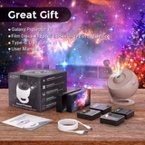 12-in-1 Constellation and Planetary arium Projector - USB power supply, modern space-themed night light with aurora effect, suitable for bedrooms, suitable for teenagers and adults, adjustable display Settings - Front View