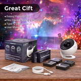 12-in-1 Constellation and Planetary arium Projector - USB power supply, modern space-themed night light with aurora effect, suitable for bedrooms, suitable for teenagers and adults, adjustable display Settings - Rear View