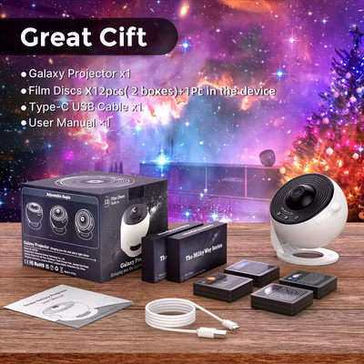 12-in-1 Constellation and Planetary arium Projector - USB power supply, modern space-themed night light with aurora effect, suitable for bedrooms, suitable for teenagers and adults, adjustable display Settings